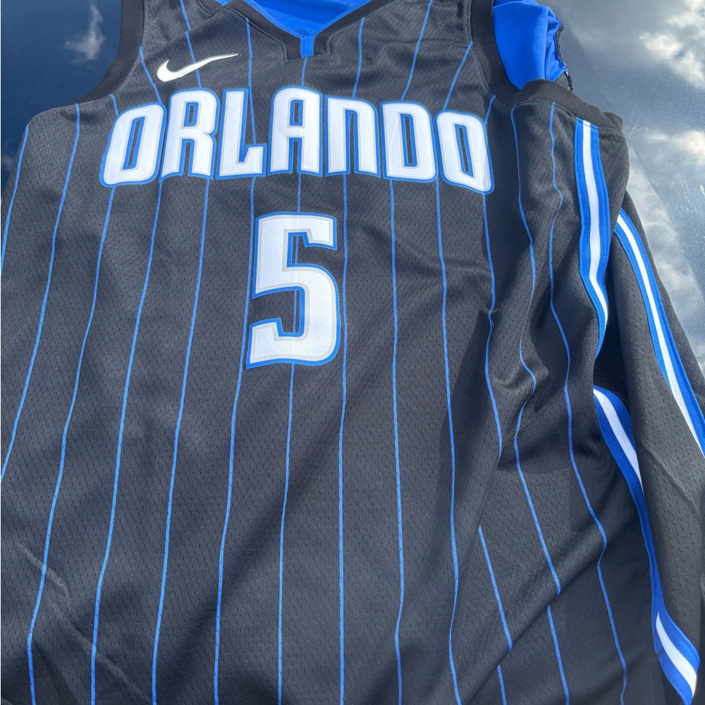 NBA Paolo Banchero Black and Blue Swingman Jersey